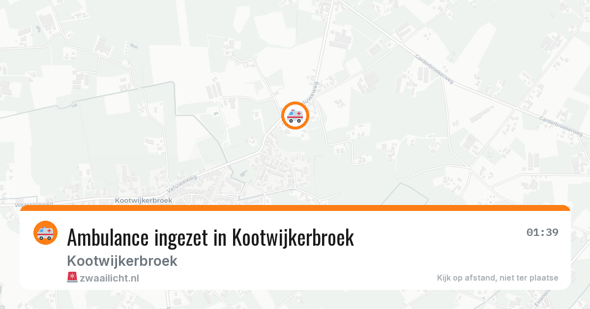 Ambulance ingezet in Kootwijkerbroek — 11 aug 2026