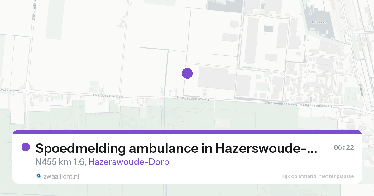 Spoedmelding ambulance in Hazerswoude-Dorp — 19 aug 2026