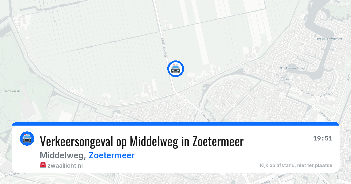 Verkeersongeval op Middelweg in Zoetermeer — 4 aug 2026