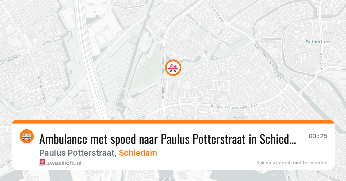 Ambulance met spoed naar Paulus Potterstraat in Schiedam — 3 apr 2026