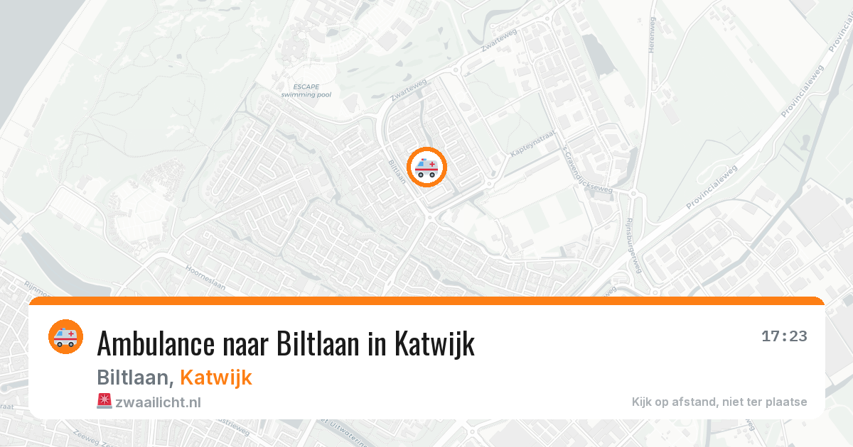 Ambulance naar Biltlaan in Katwijk — 6 aug 2026