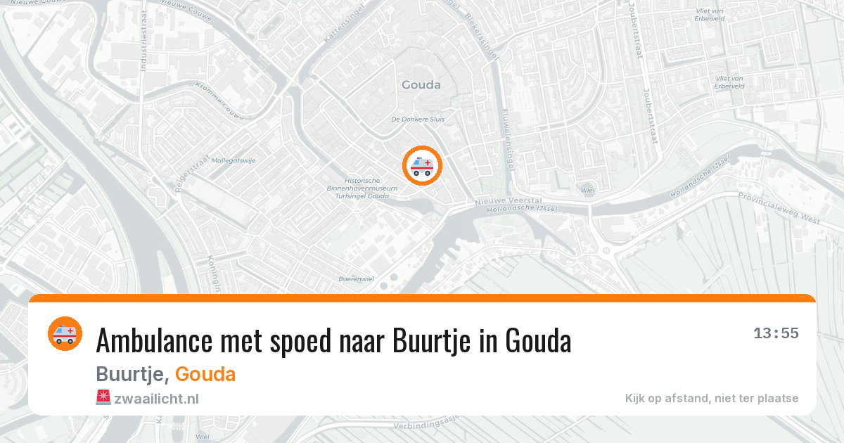 Ambulance met spoed naar Buurtje in Gouda — 21 mei 2026