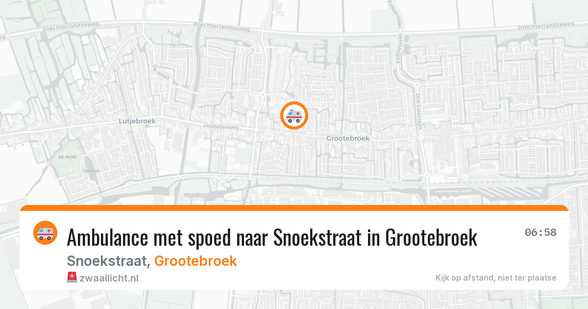 Ambulance met spoed naar Snoekstraat in Grootebroek — 20 apr 2026