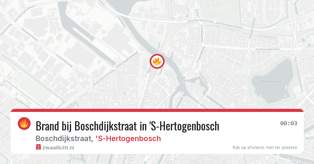 Brand bij Boschdijkstraat in 'S-Hertogenbosch — 8 apr 2026