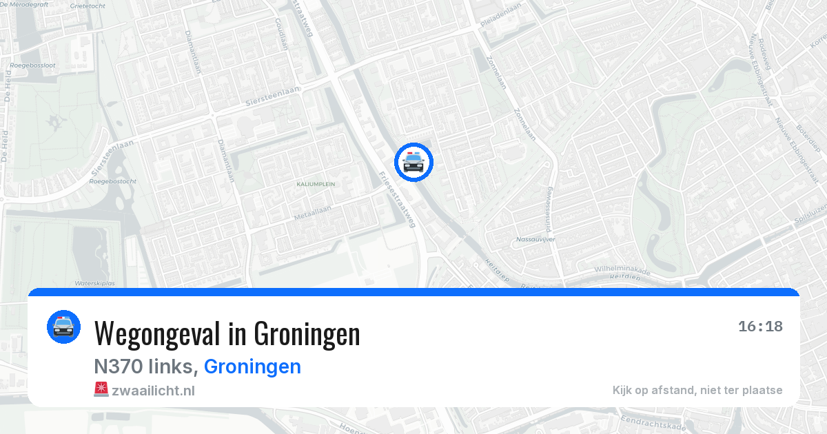Wegongeval in Groningen — 12 aug 2026