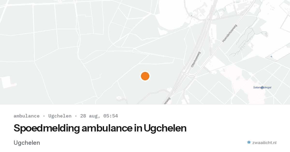 Spoedmelding ambulance in Ugchelen — 28 aug 2026