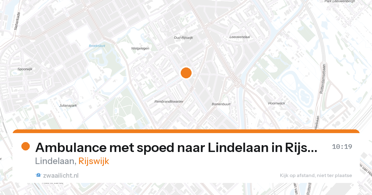 Ambulance met spoed naar Lindelaan in Rijswijk — 28 aug 2026
