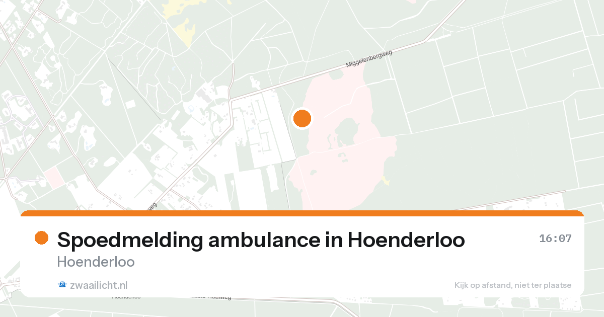 Spoedmelding ambulance in Hoenderloo — 20 aug 2026