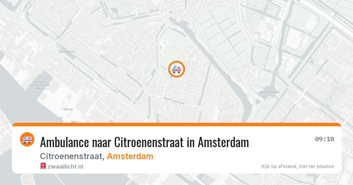 Ambulance naar Citroenenstraat in Amsterdam — 18 mrt 2026