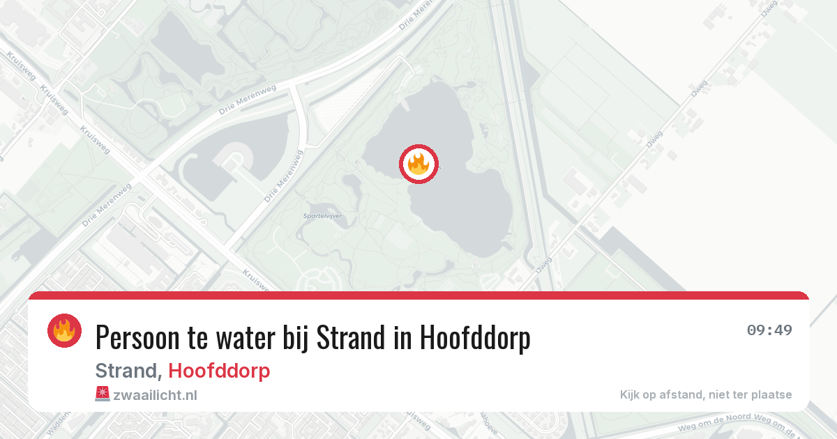 Persoon te water bij Strand in Hoofddorp — 22 apr 2026