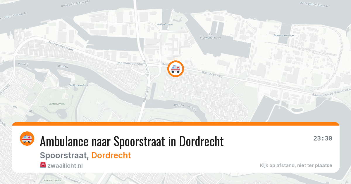 Ambulance naar Spoorstraat in Dordrecht — 8 jun 2026