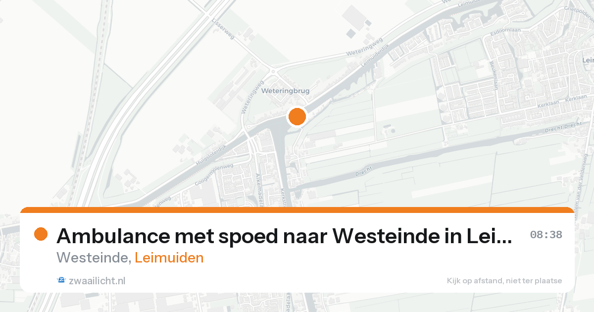 Ambulance met spoed naar Westeinde in Leimuiden — 22 aug 2026