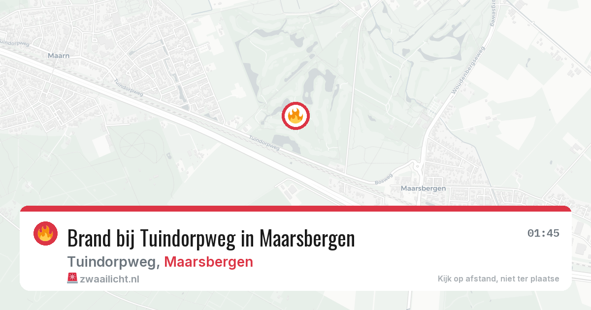 Brand bij Tuindorpweg in Maarsbergen — 19 jun 2026