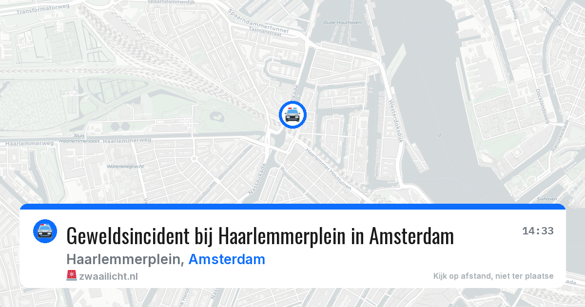 Geweldsincident bij Haarlemmerplein in Amsterdam — 22 jul 2026