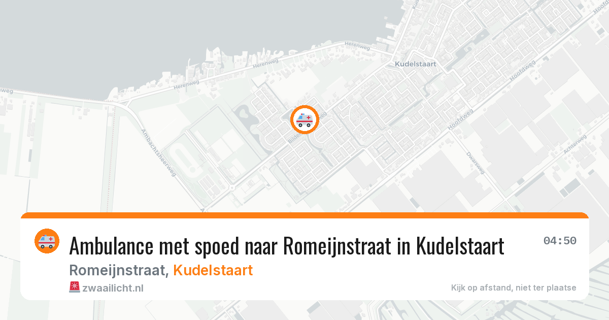 Ambulance met spoed naar Romeijnstraat in Kudelstaart — 28 jul 2026