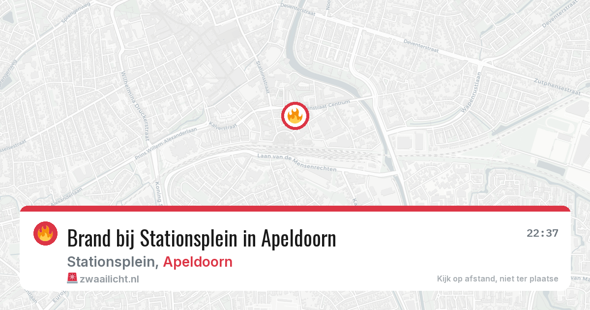 Brand bij Stationsplein in Apeldoorn — 26 jun 2026