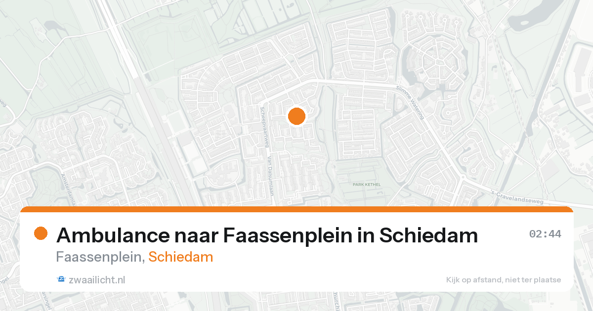 Ambulance naar Faassenplein in Schiedam — 8 feb 2026