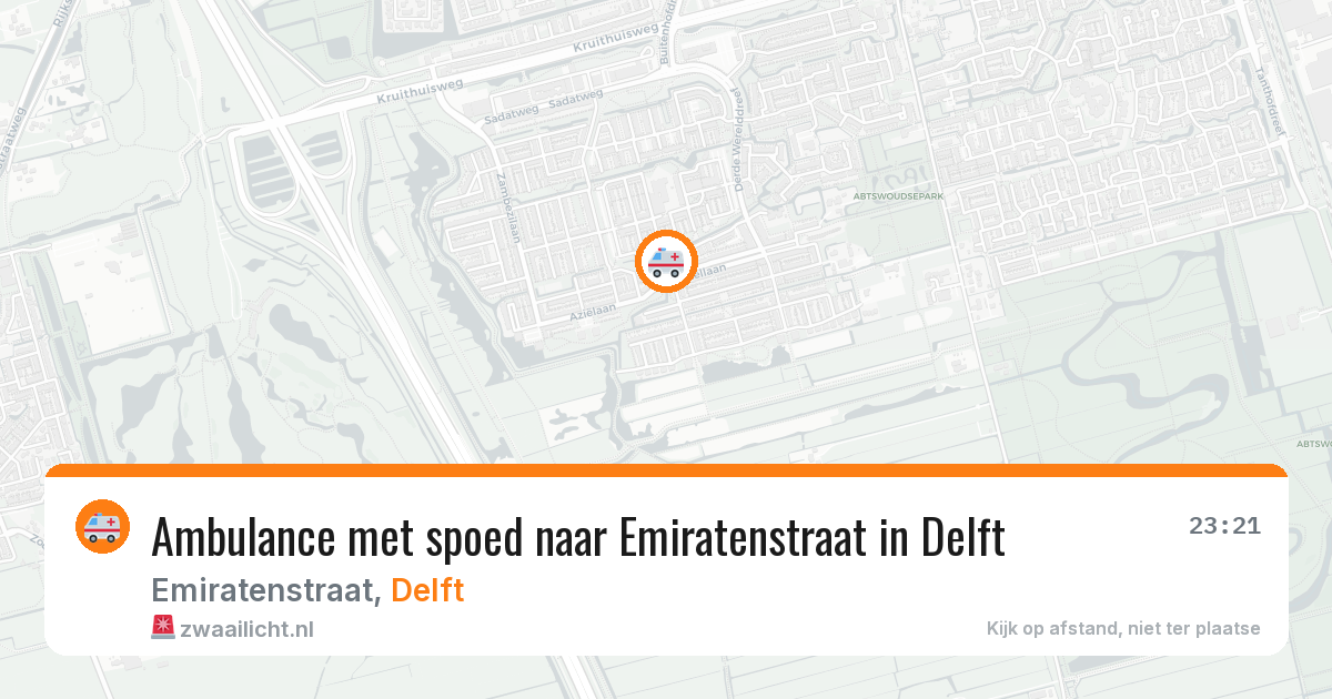 Ambulance met spoed naar Emiratenstraat in Delft — 19 feb 2026