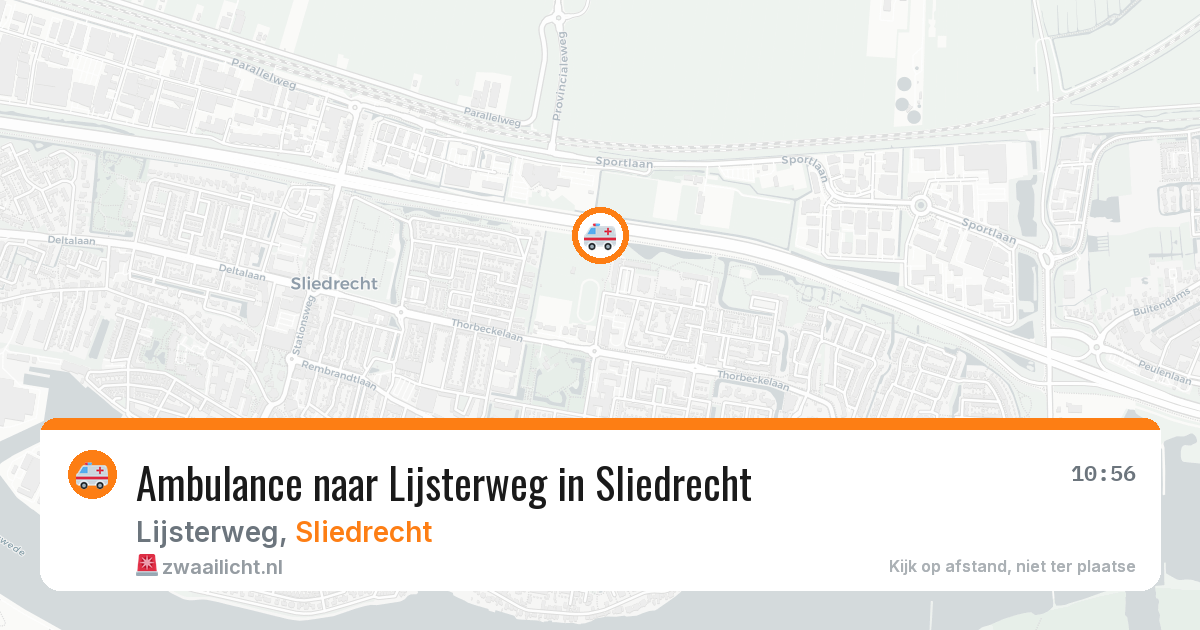 Ambulance naar Lijsterweg in Sliedrecht — 22 mrt 2026