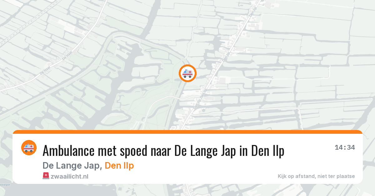 Ambulance met spoed naar De Lange Jap in Den Ilp — 25 mei 2026