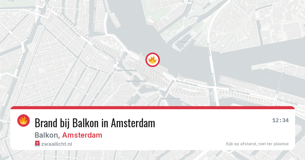 Brand bij Balkon in Amsterdam — 31 jul 2026