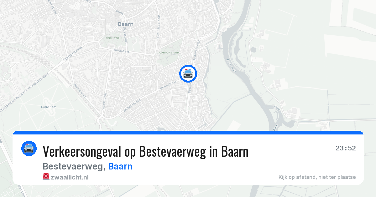 Verkeersongeval op Bestevaerweg in Baarn — 23 mei 2026
