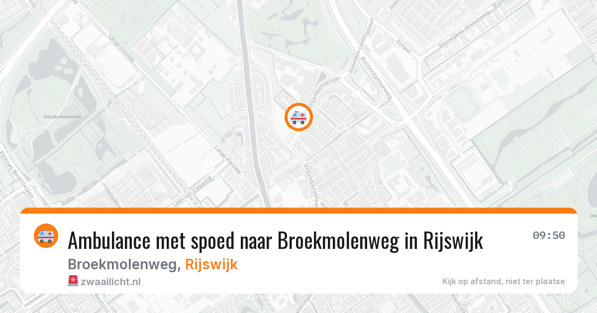 Ambulance met spoed naar Broekmolenweg in Rijswijk — 26 mei 2026