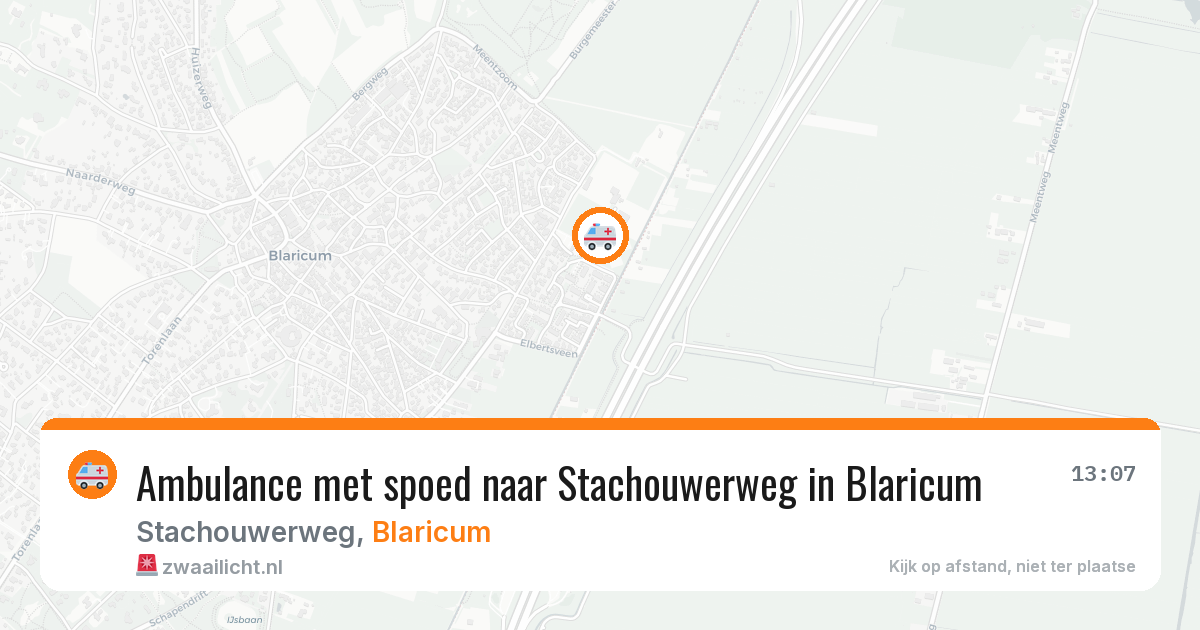 Ambulance met spoed naar Stachouwerweg in Blaricum — 23 jun 2026
