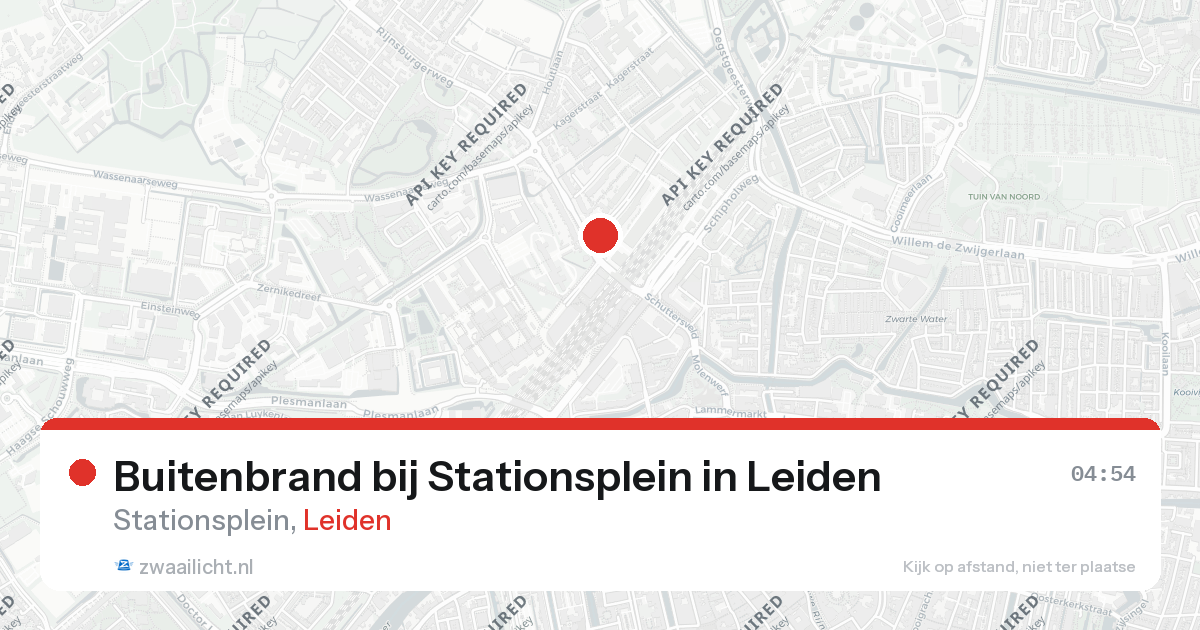 Buitenbrand bij Stationsplein in Leiden — 3 mrt 2026
