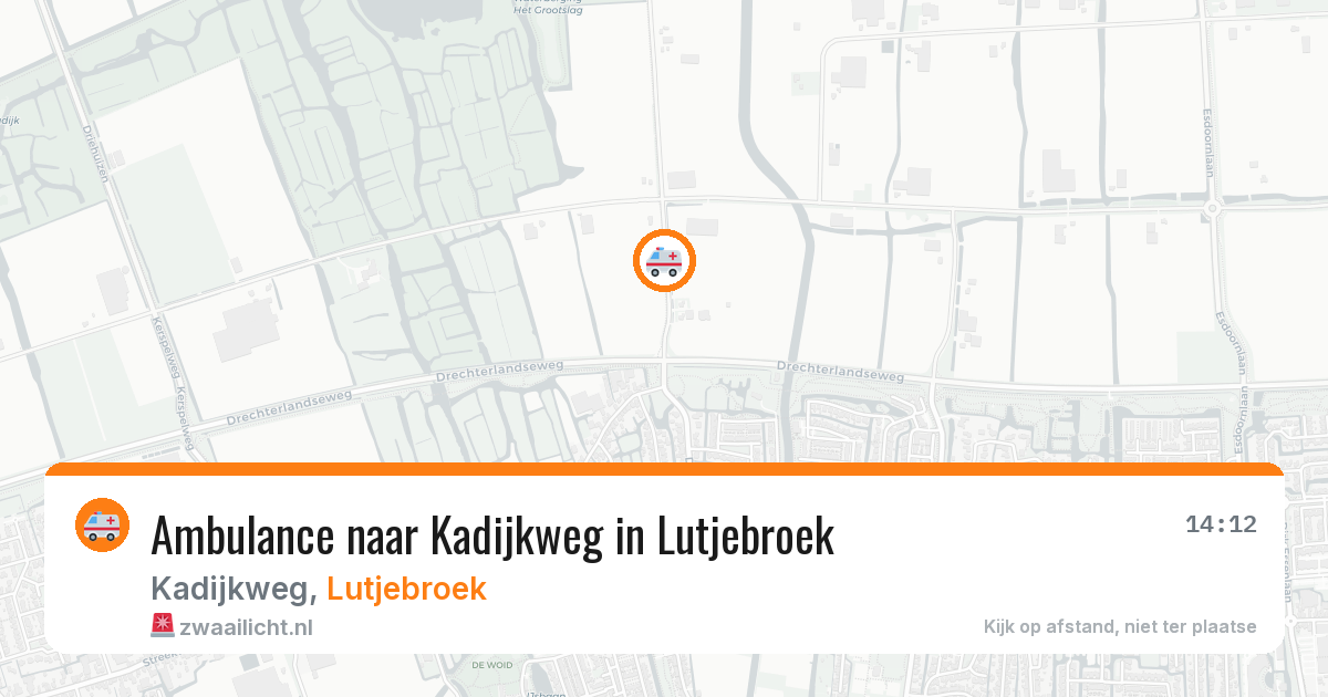 Ambulance naar Kadijkweg in Lutjebroek — 25 jun 2026