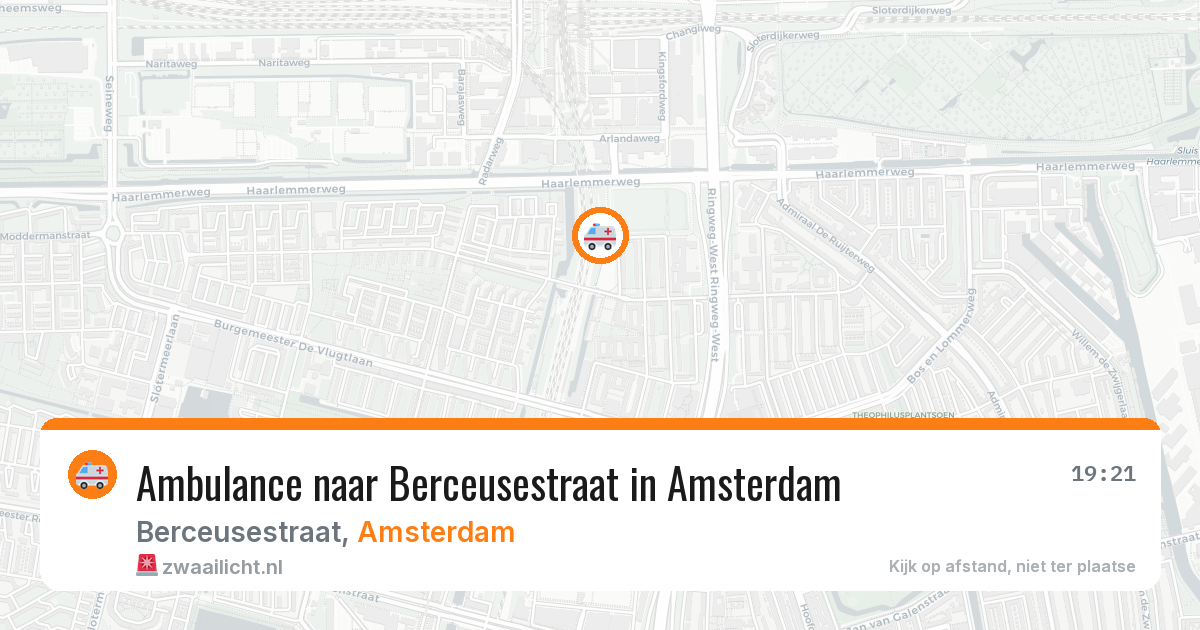 Ambulance naar Berceusestraat in Amsterdam — 18 jun 2026
