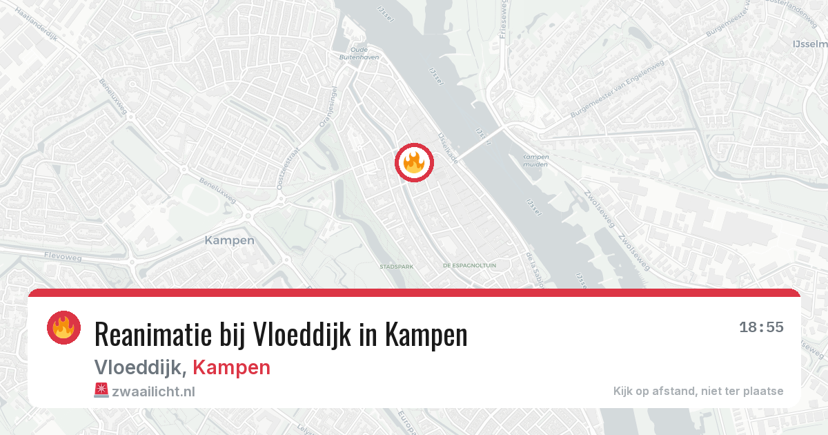 Reanimatie bij Vloeddijk in Kampen — 14 jun 2026