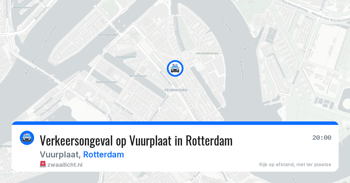 Verkeersongeval op Vuurplaat in Rotterdam — 12 apr 2026