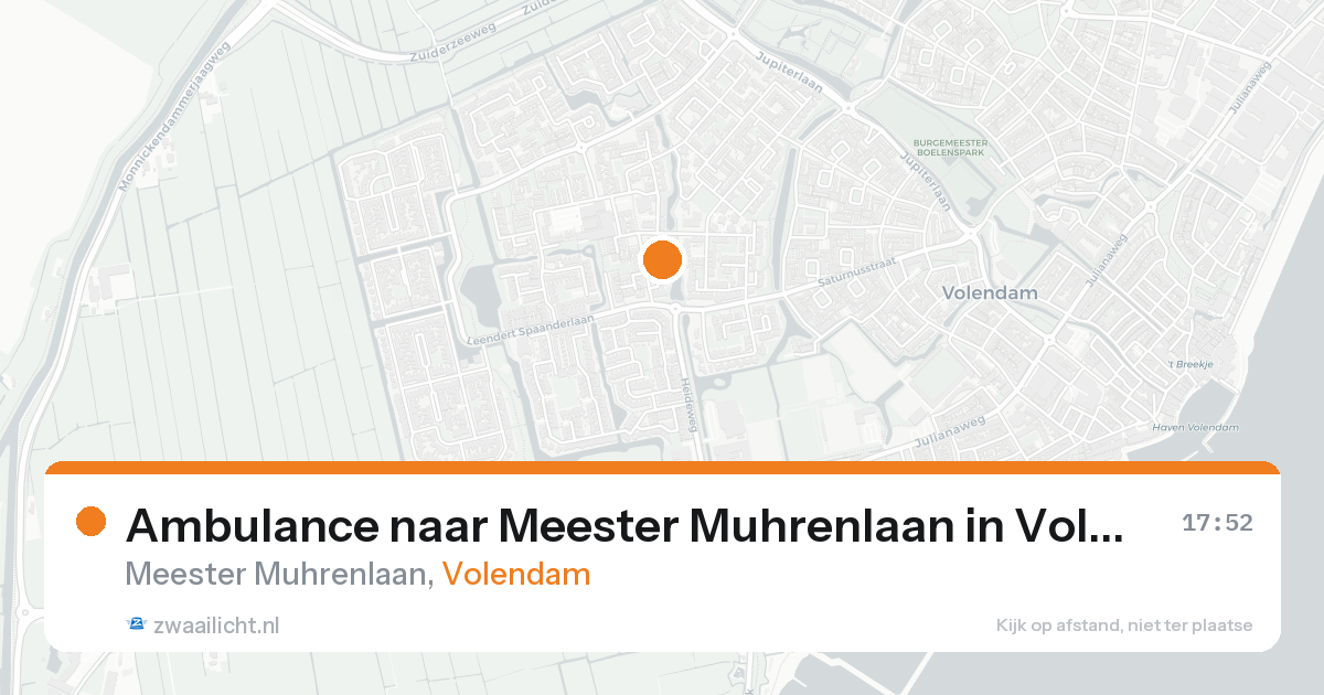 Ambulance naar Meester Muhrenlaan in Volendam — 22 aug 2026