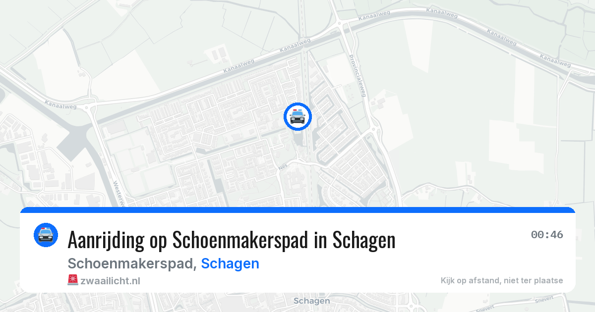 Aanrijding op Schoenmakerspad in Schagen — 20 mrt 2026