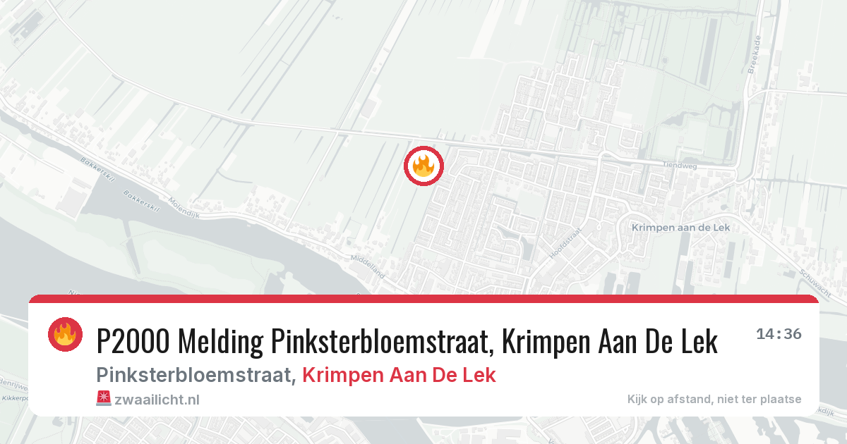 P2000 Melding Pinksterbloemstraat, Krimpen Aan De Lek — 28 feb 2026