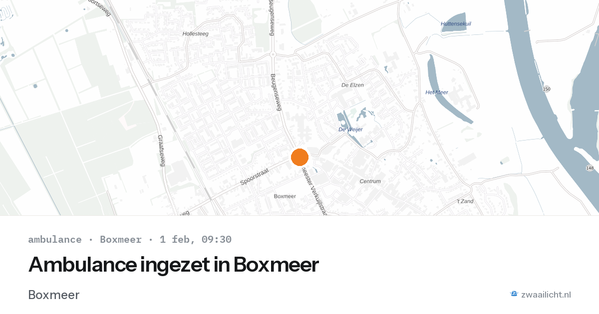 Ambulance ingezet in Boxmeer — 1 feb 2026