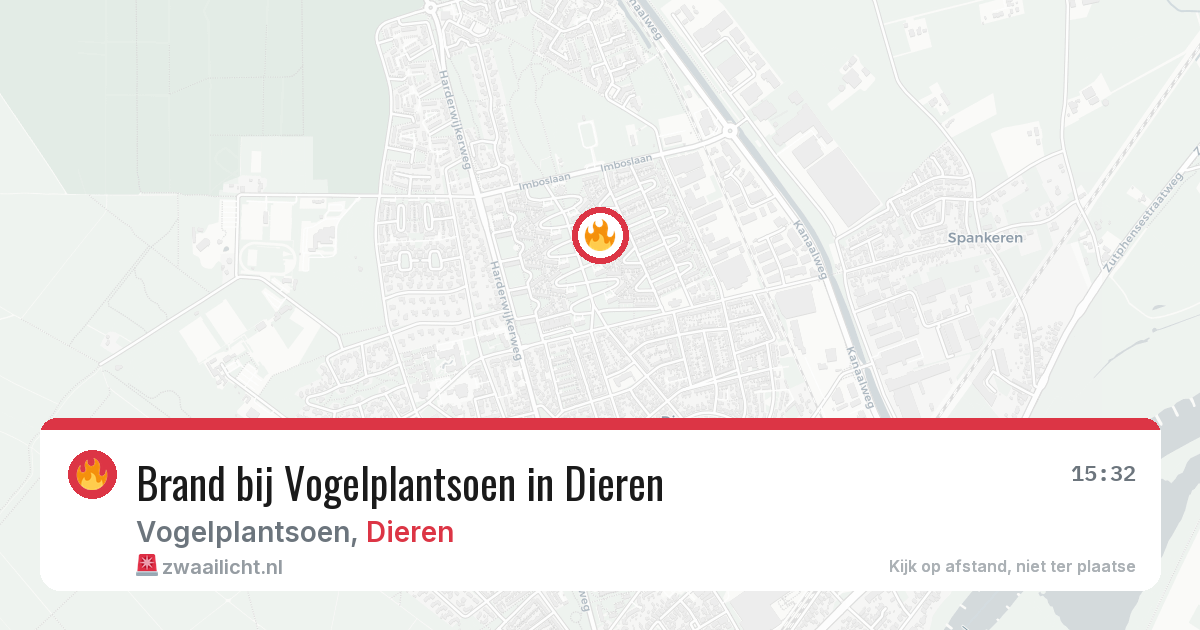 Brand bij Vogelplantsoen in Dieren — 31 mrt 2026