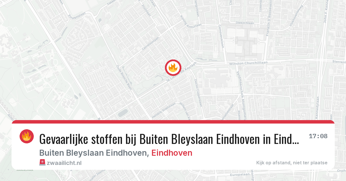 Gevaarlijke stoffen bij Buiten Bleyslaan Eindhoven in Eindhoven — 18 apr 2026