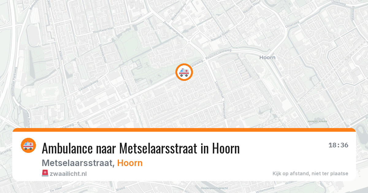 Ambulance naar Metselaarsstraat in Hoorn — 4 mei 2026