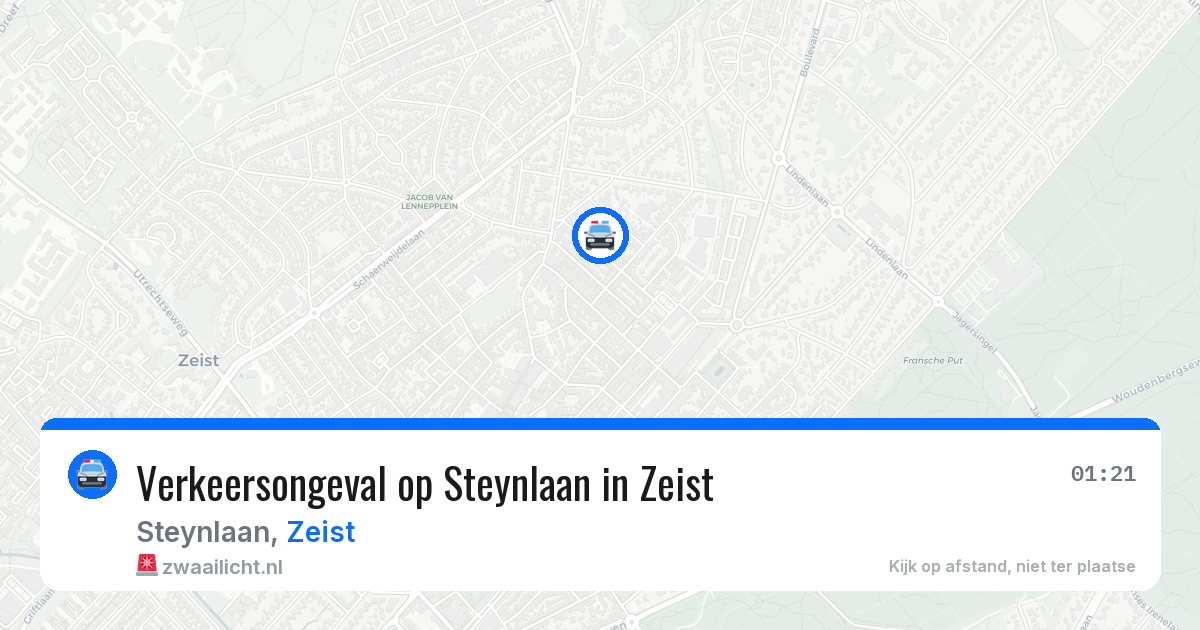 Verkeersongeval op Steynlaan in Zeist — 28 apr 2026