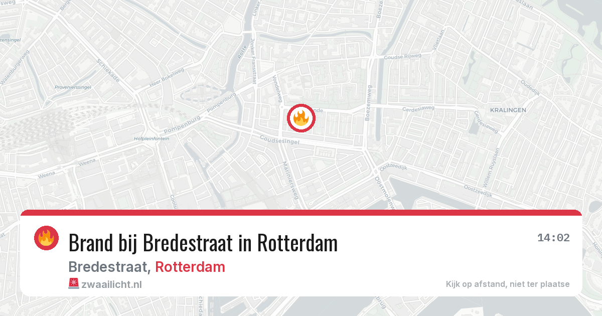 Brand bij Bredestraat in Rotterdam — 27 jul 2026