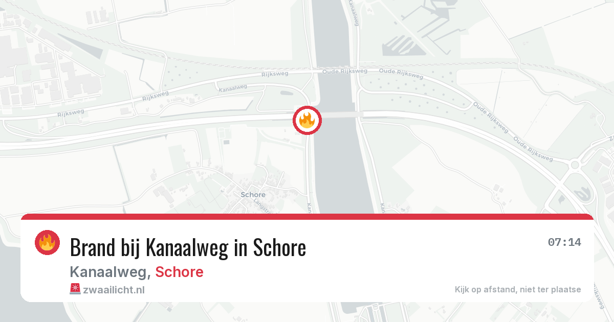 Brand bij Kanaalweg in Schore — 10 apr 2026