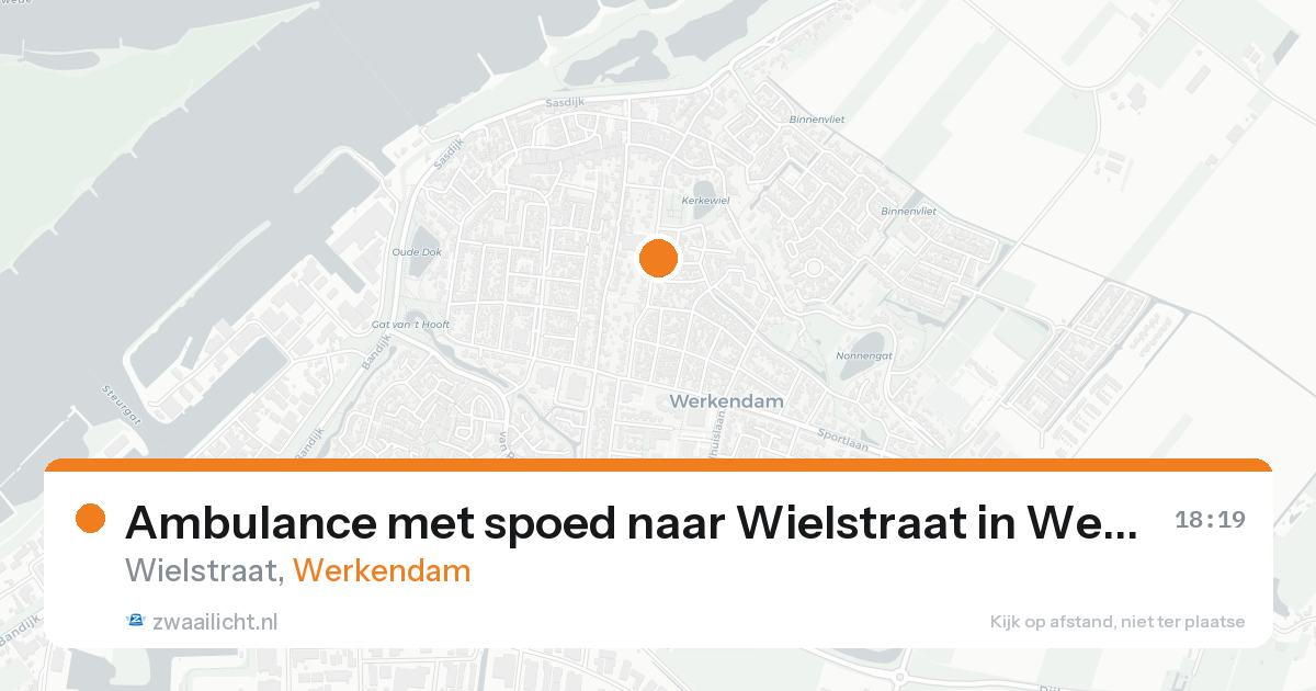 Ambulance met spoed naar Wielstraat in Werkendam — 22 aug 2026