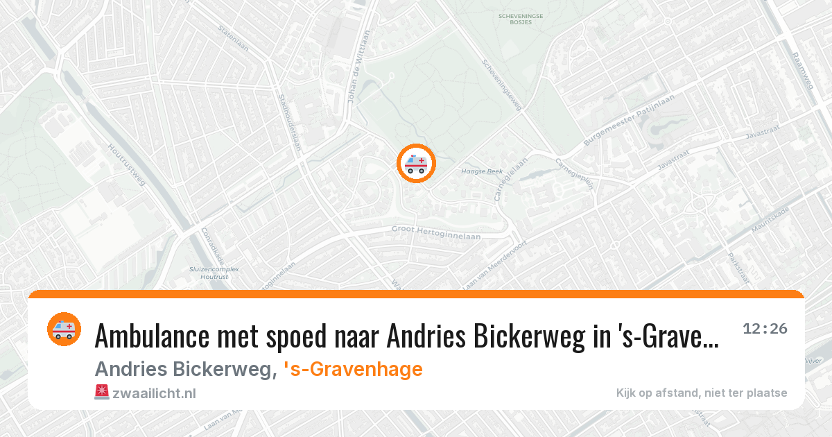 Ambulance met spoed naar Andries Bickerweg in 's-Gravenhage — 3 mrt 2026