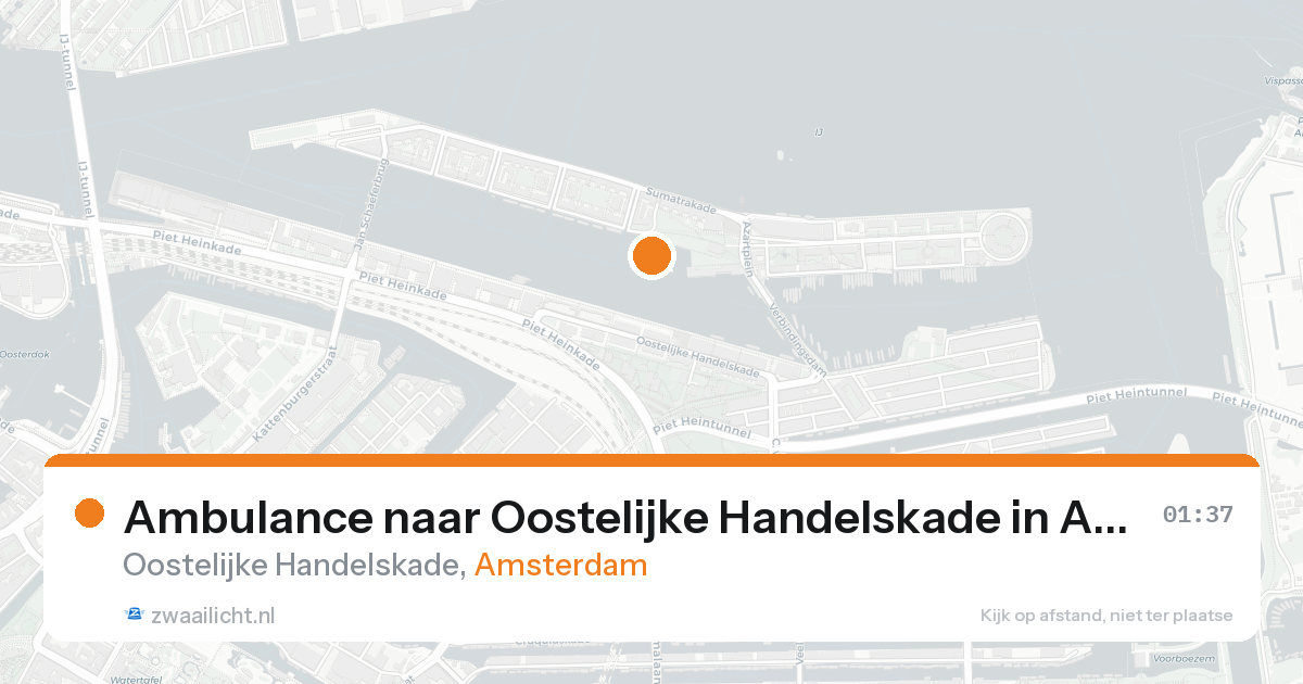 Ambulance naar Oostelijke Handelskade in Amsterdam — 15 aug 2026