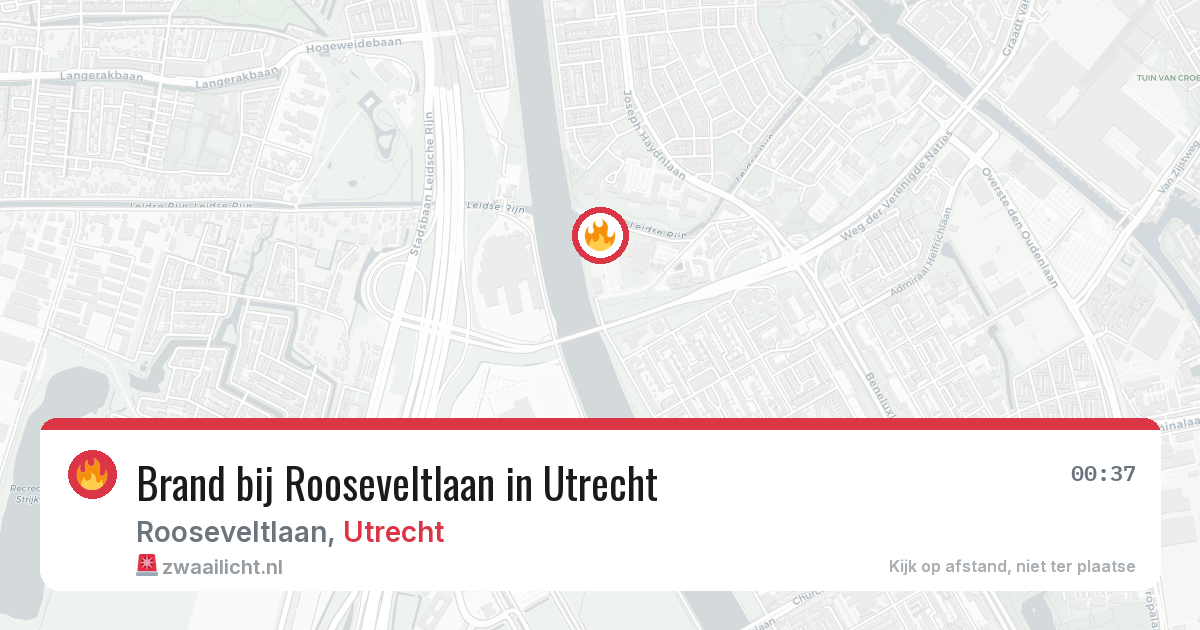 Brand bij Rooseveltlaan in Utrecht — 11 jul 2026