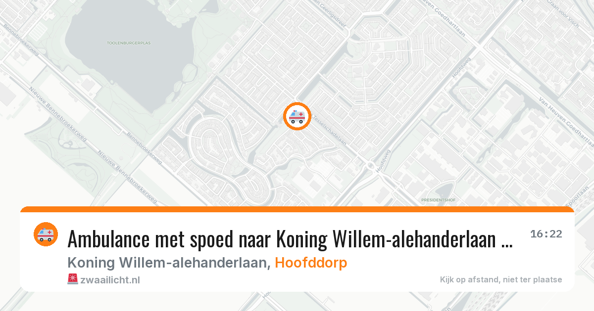 Ambulance met spoed naar Koning Willem-alehanderlaan in Hoofddorp — 5 mei 2026