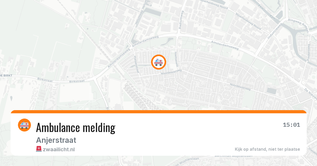 Ambulance melding — 31 mei 2026