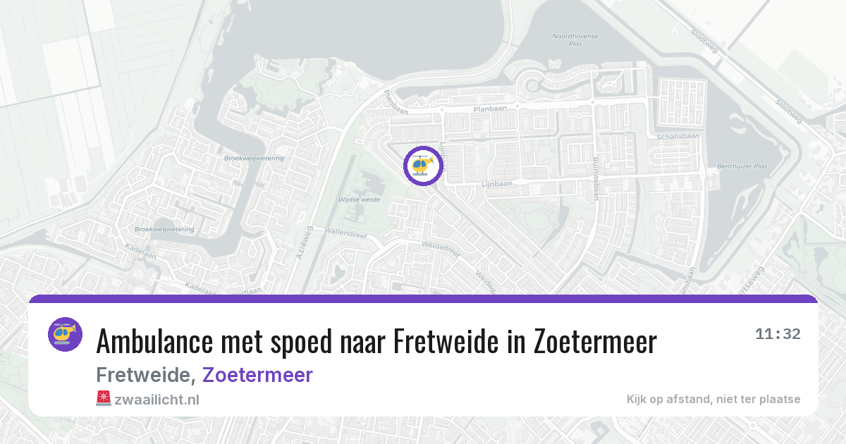 Ambulance met spoed naar Fretweide in Zoetermeer — 17 jun 2026